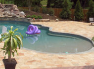 Pool Deck Resurfacing with Limestone Coating
