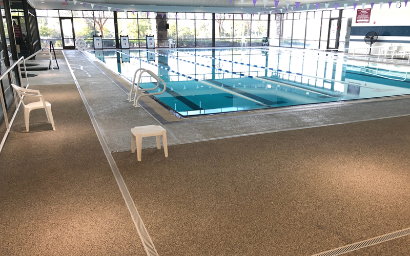 SunPlay indoor pool deck safety surface Nashville