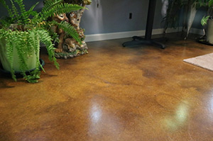 stained concrete floor