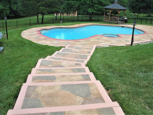 stamped concrete overlay